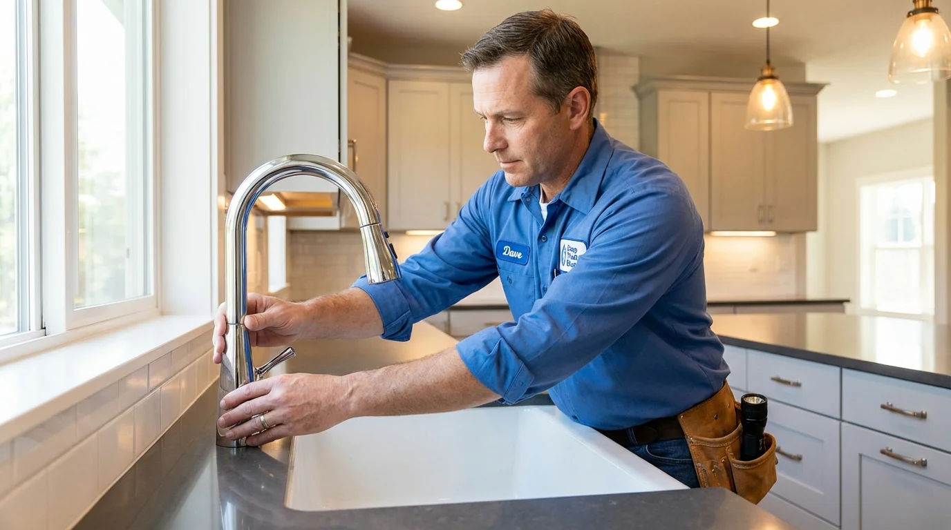 Kitchen faucet installation by Johns Plumbing LLC in Lovington