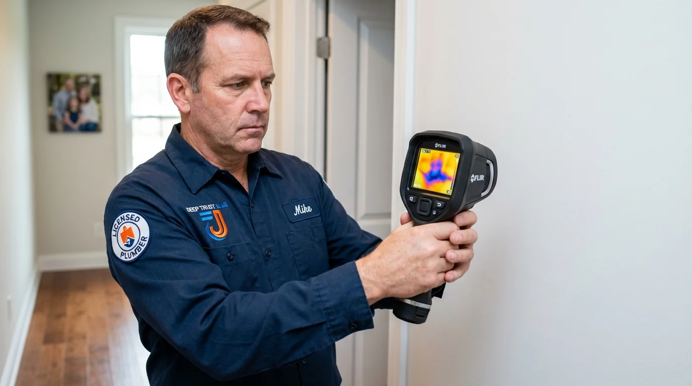 Thermal imaging leak detection by Johns Plumbing LLC in Lovington